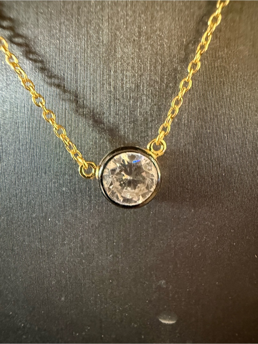 Freida Rothman Vault Sterling Chain Round CZ Pendant Necklace 16-18 in